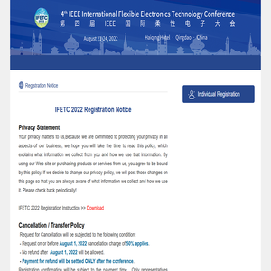 IEEE International Flexible Electronics Technology Conference 2022