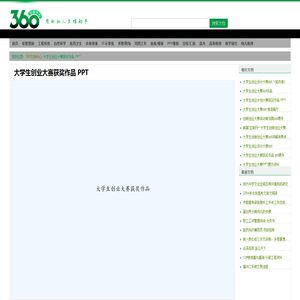 大学生创业大赛获奖作品 PPT - 360文档中心
